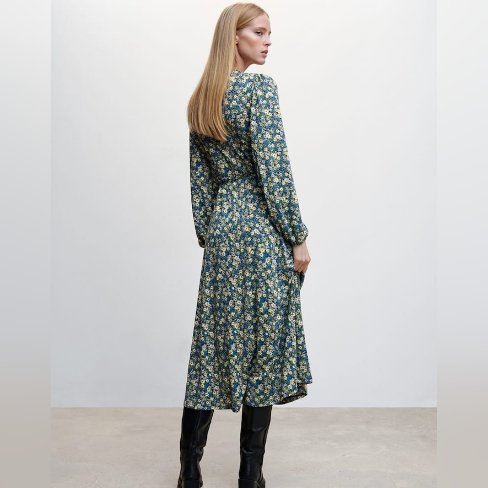 MANGO Floral midi dress - Picture 3 of 5